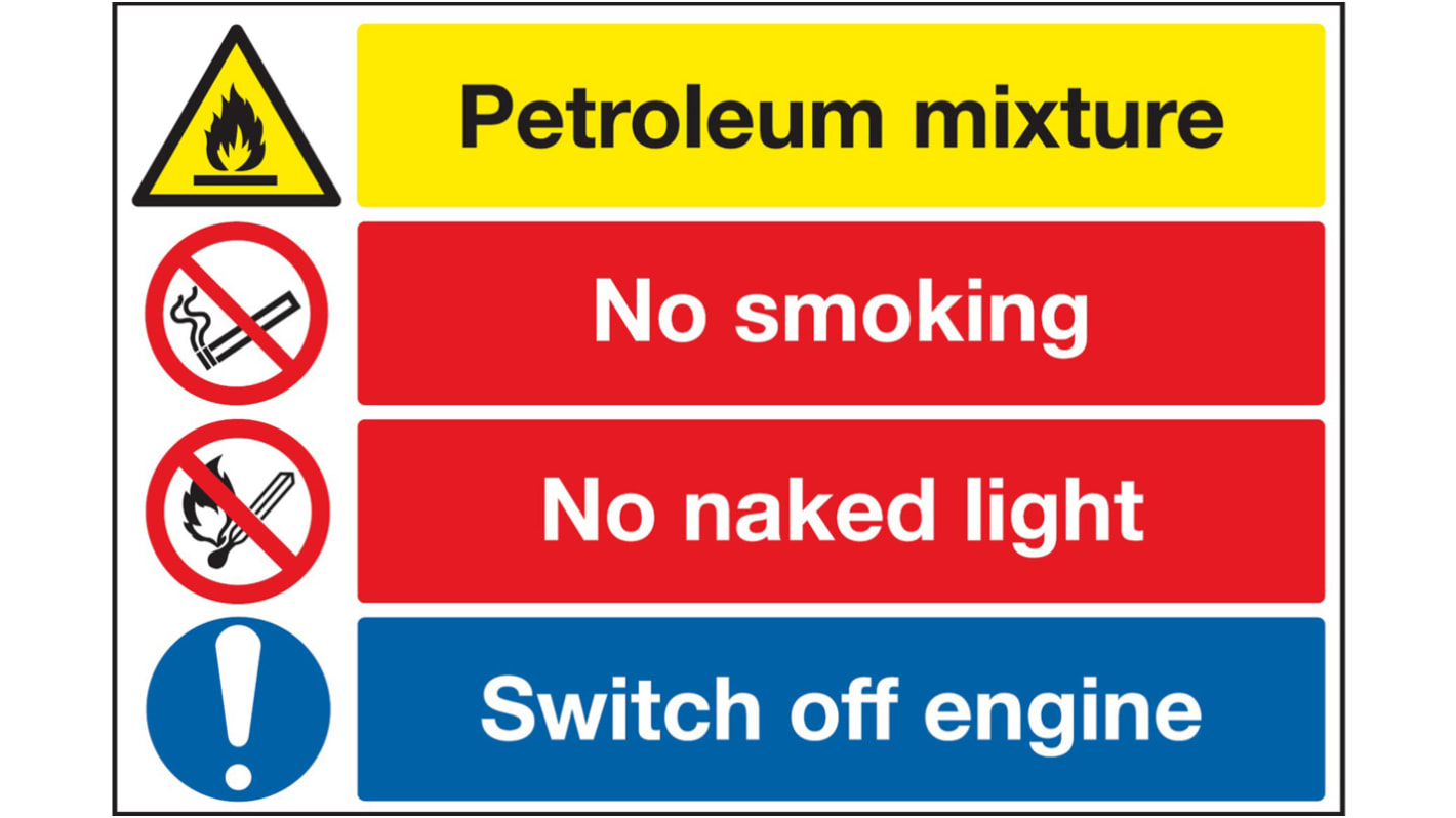 RS PRO Hazard Warning Sign (English)