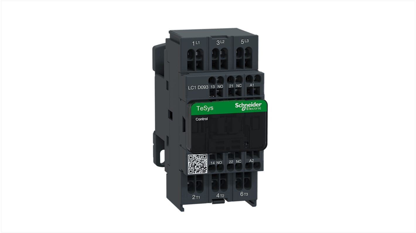 Schneider Electric TeSys D Contactor, 110 V Coil, 3-Pole, 9 A, 4 kW, 1NO + 1NC