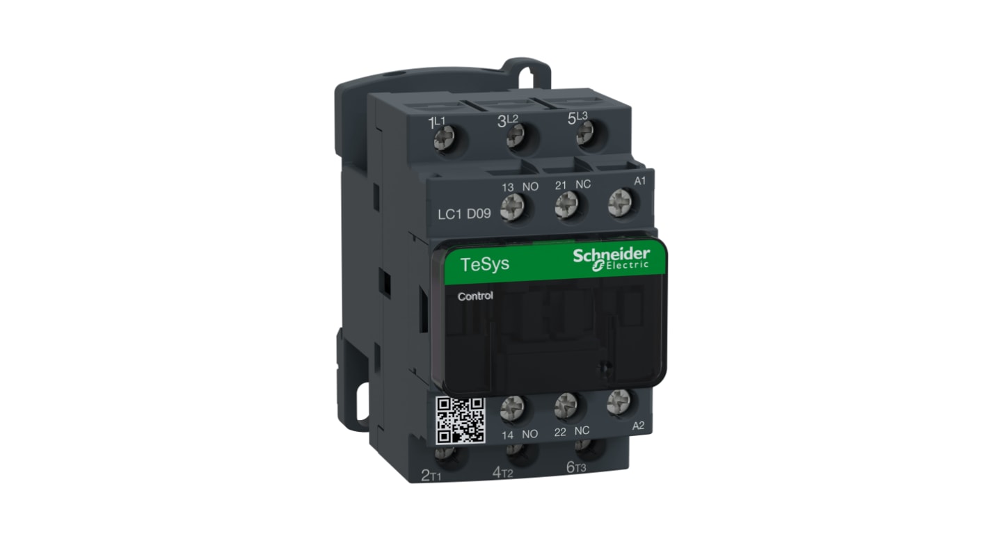 Stycznik 240 V Schneider Electric styki: 3 4 kW 9 A 1NO + 1NC LC1D09U7TQ