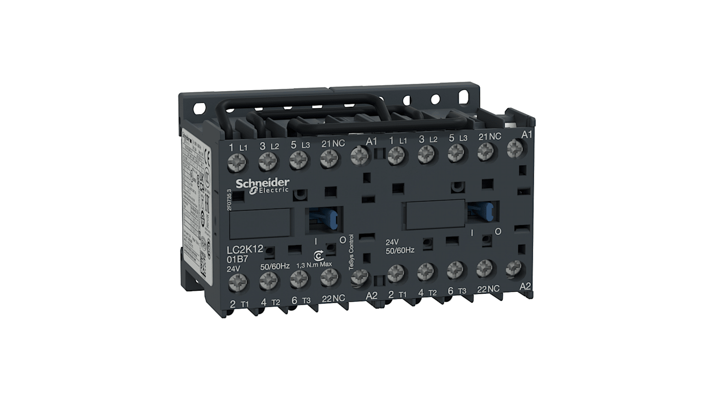 Schneider Electric TeSys K Contactor, 48 V Coil, 3-Pole, 12 A, 4 kW, 3NO