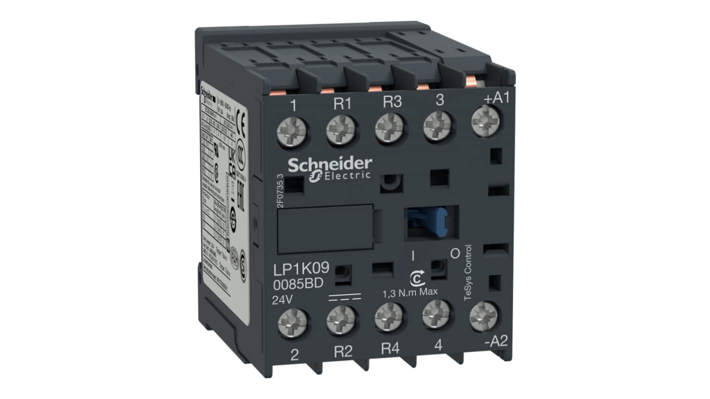 Stycznik 24 V Schneider Electric styki: 4 20 A 2NO + 2NC LP1K090085BD