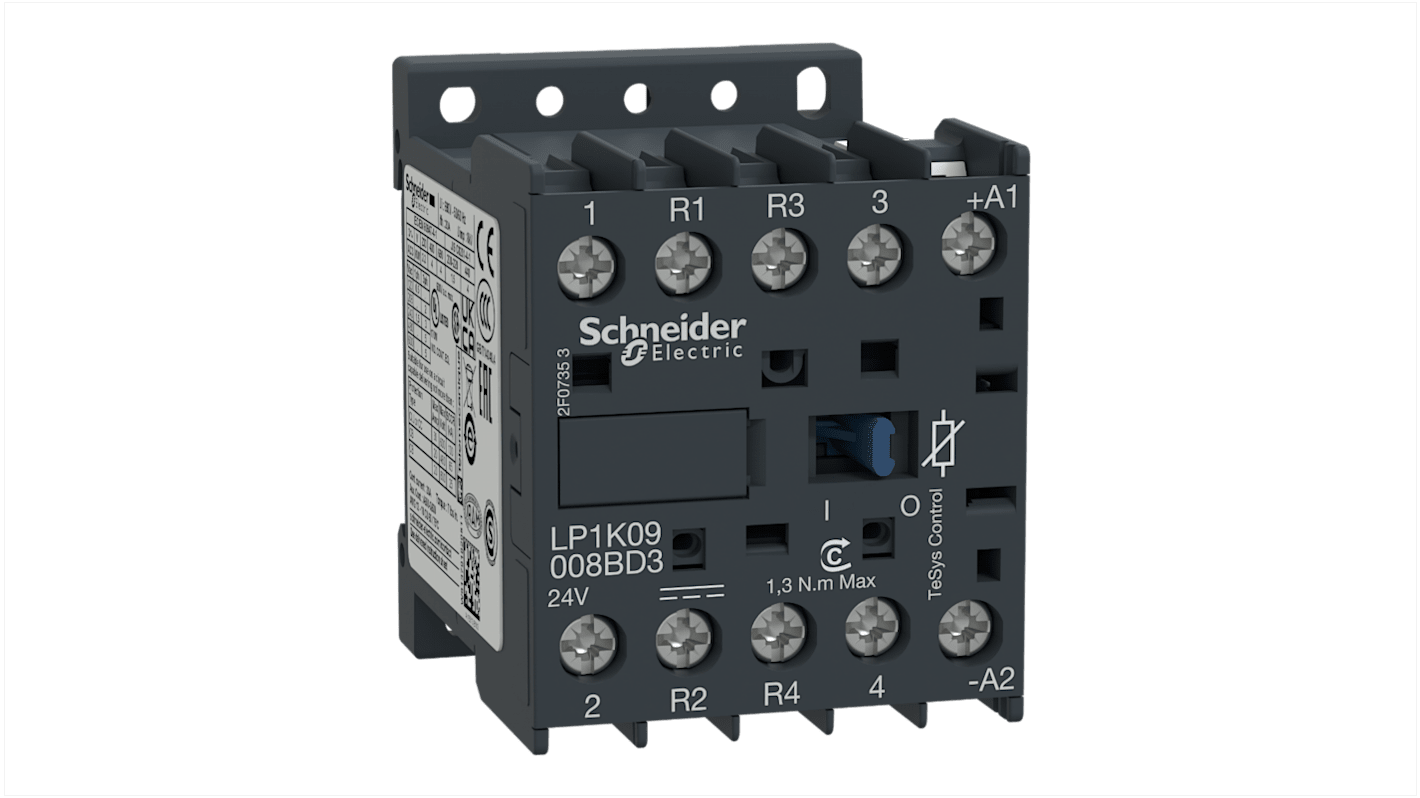 Stycznik 24 V Schneider Electric styki: 4 20 A 2NO + 2NC LP1K09008BD3