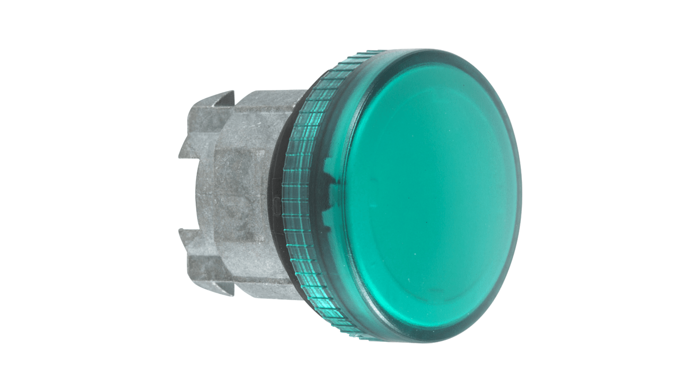 Schneider Electric Green Pilot Light Head, 22mm Cutout ZB4B Series