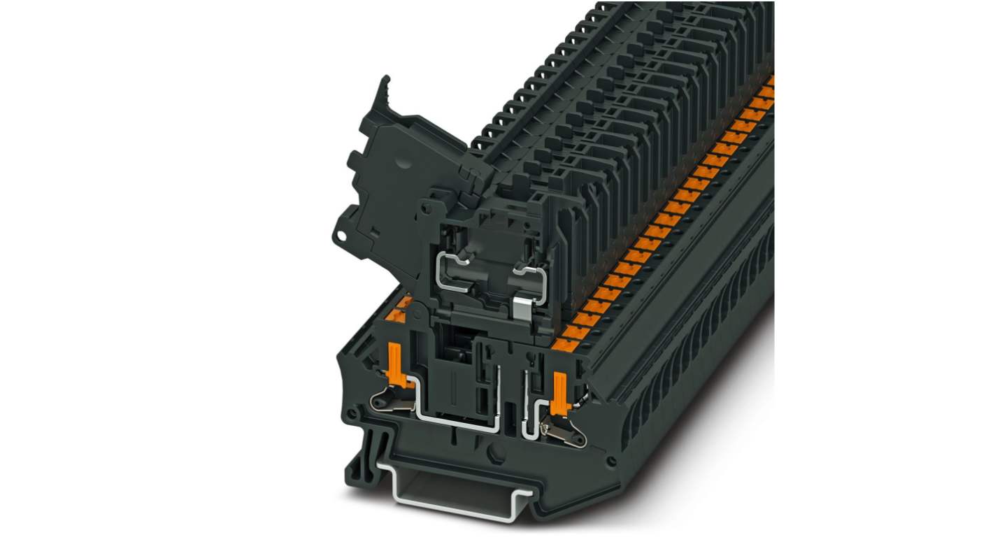 Phoenix Contact 1088742 PTV Series Black, 0.2 → 6mm², Single-Level, Push In Termination, Fused, CSA