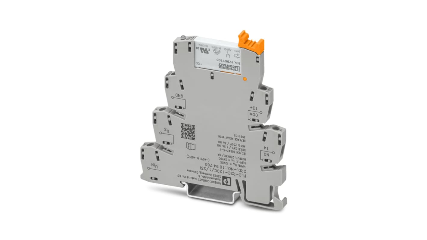 Phoenix Contact PLC-RSC Series Solid State Relay, 6 A Load, Screw Fitting, 12 V Load