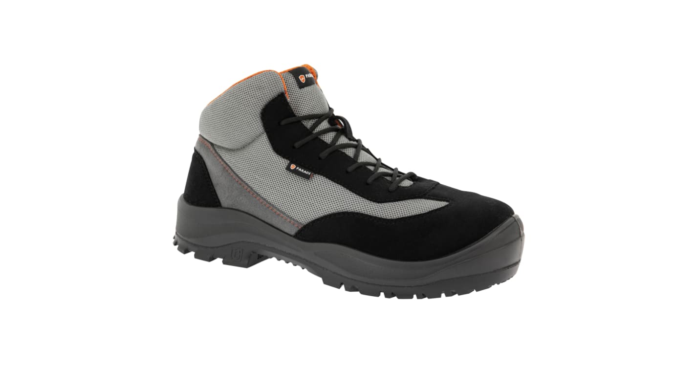 Parade PARULO Unisex Black, Grey Composite  Toe Capped Safety Trainers, UK 6, EU 39