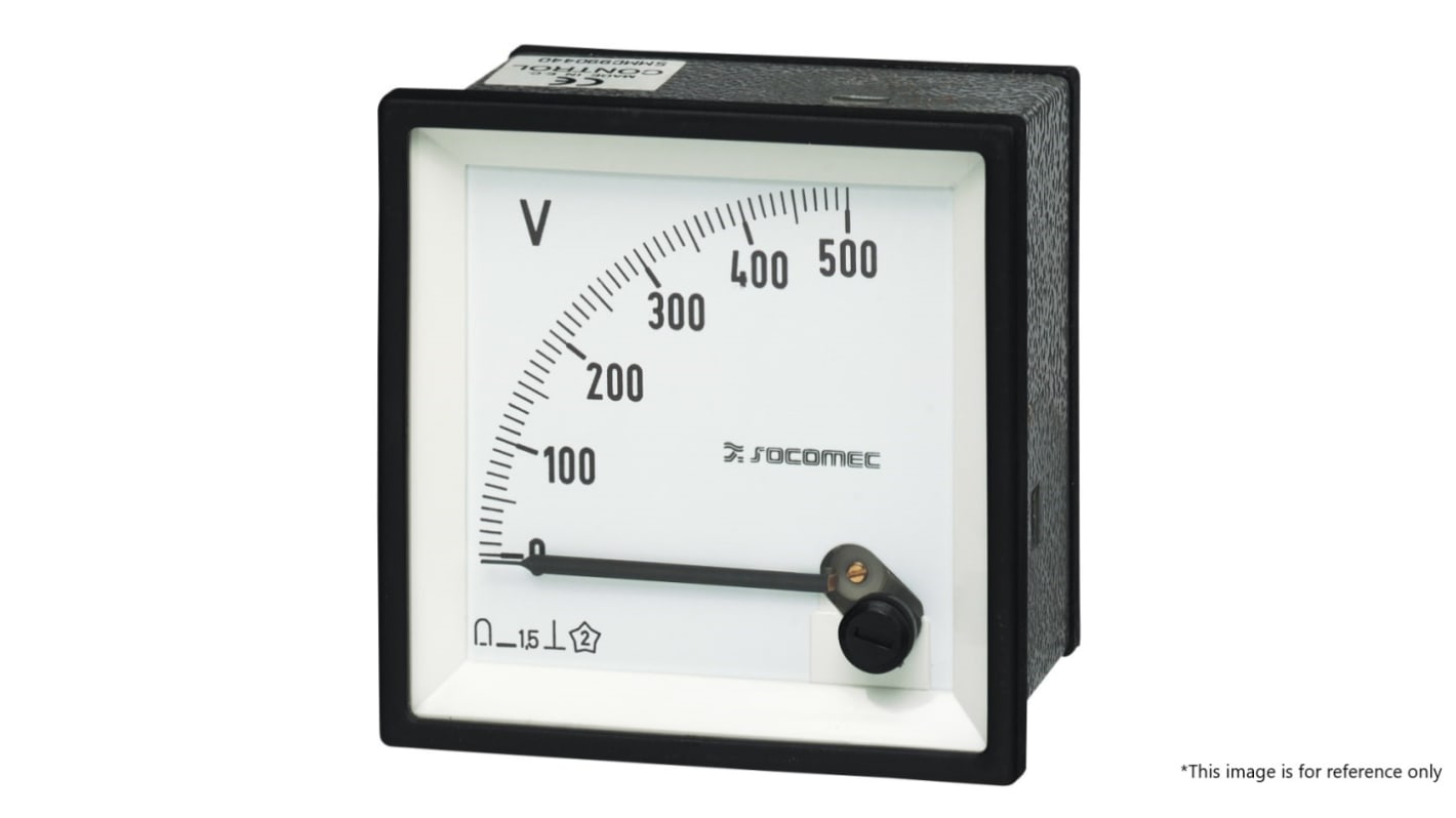 Socomec 192G Analoges Voltmeter DC Analog-Anzeige, 72mm, 72mm
