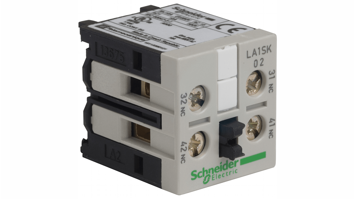 Schneider Electric Auxiliary Contact Block, 2NC, Front Mount, Tesys LA1Sk