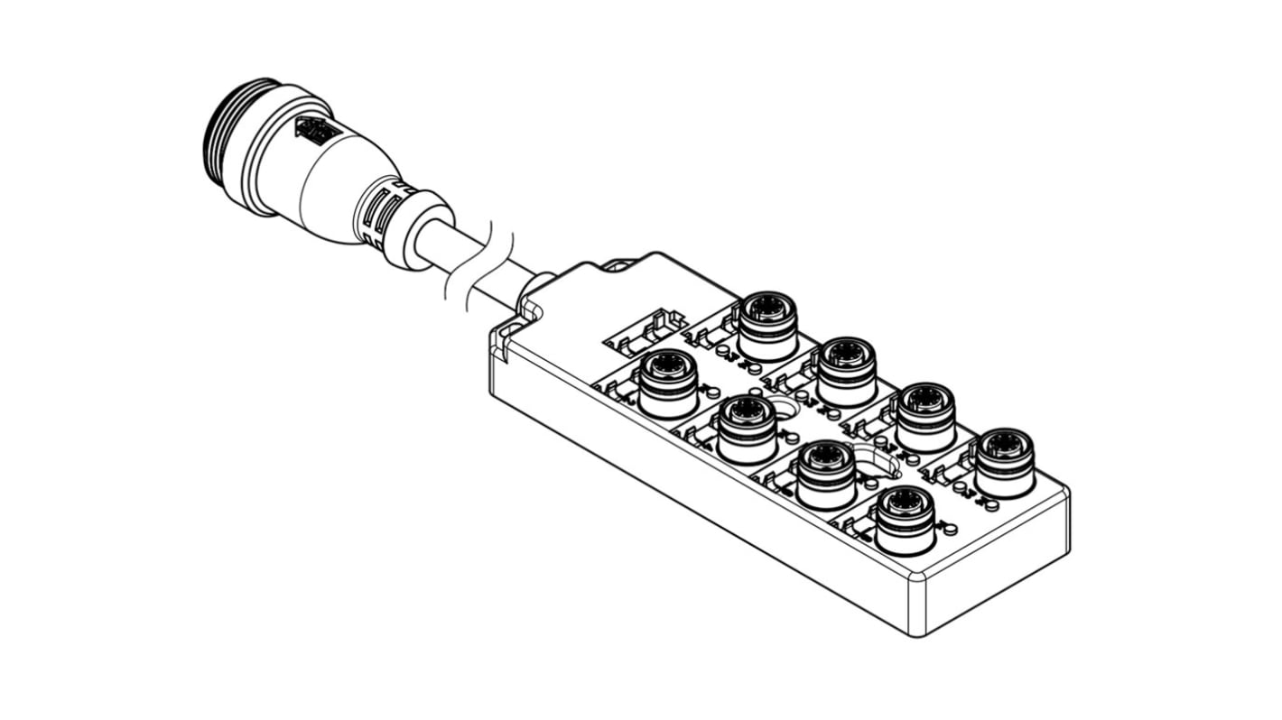 Brad from Molex 120119 Series Sensor Box, 300mm cable, 5 way
