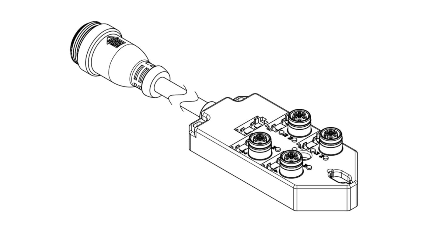 Scatola sensore Brad from Molex, 4 porte