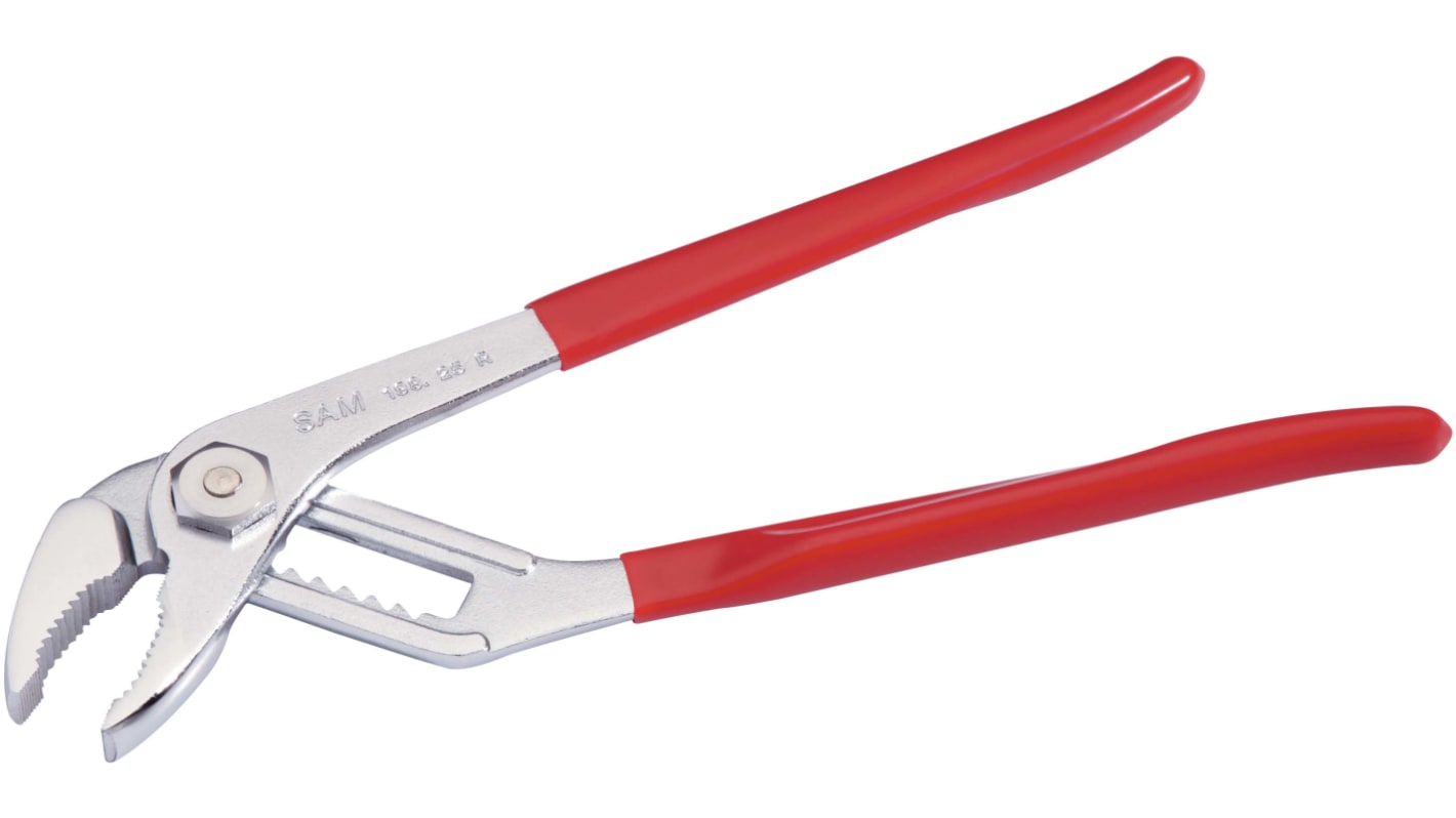 SAM Water Pump Pliers, 255 mm Overall, Bent Tip, 35mm Jaw