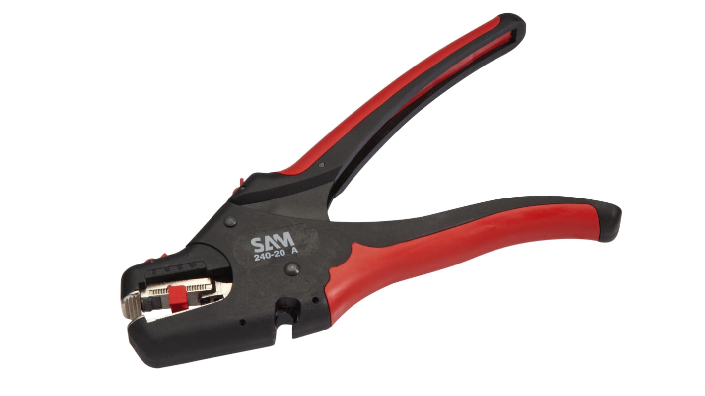Pince à dénuder SAM série 240-20A pour fil Multibrins, noyau de sigle , 4 → 6mm², 190 mm