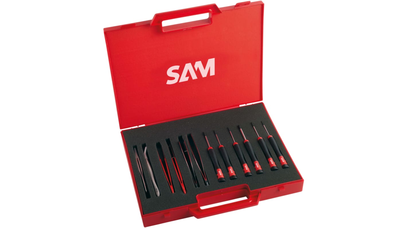 SAM 12 Piece Electronics Tool Kit with Box