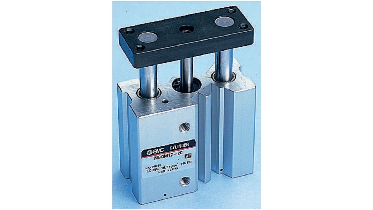 SMC Pneumatic Guided Cylinder - 25mm Bore, 50mm Stroke, MGQ Series, Double Acting