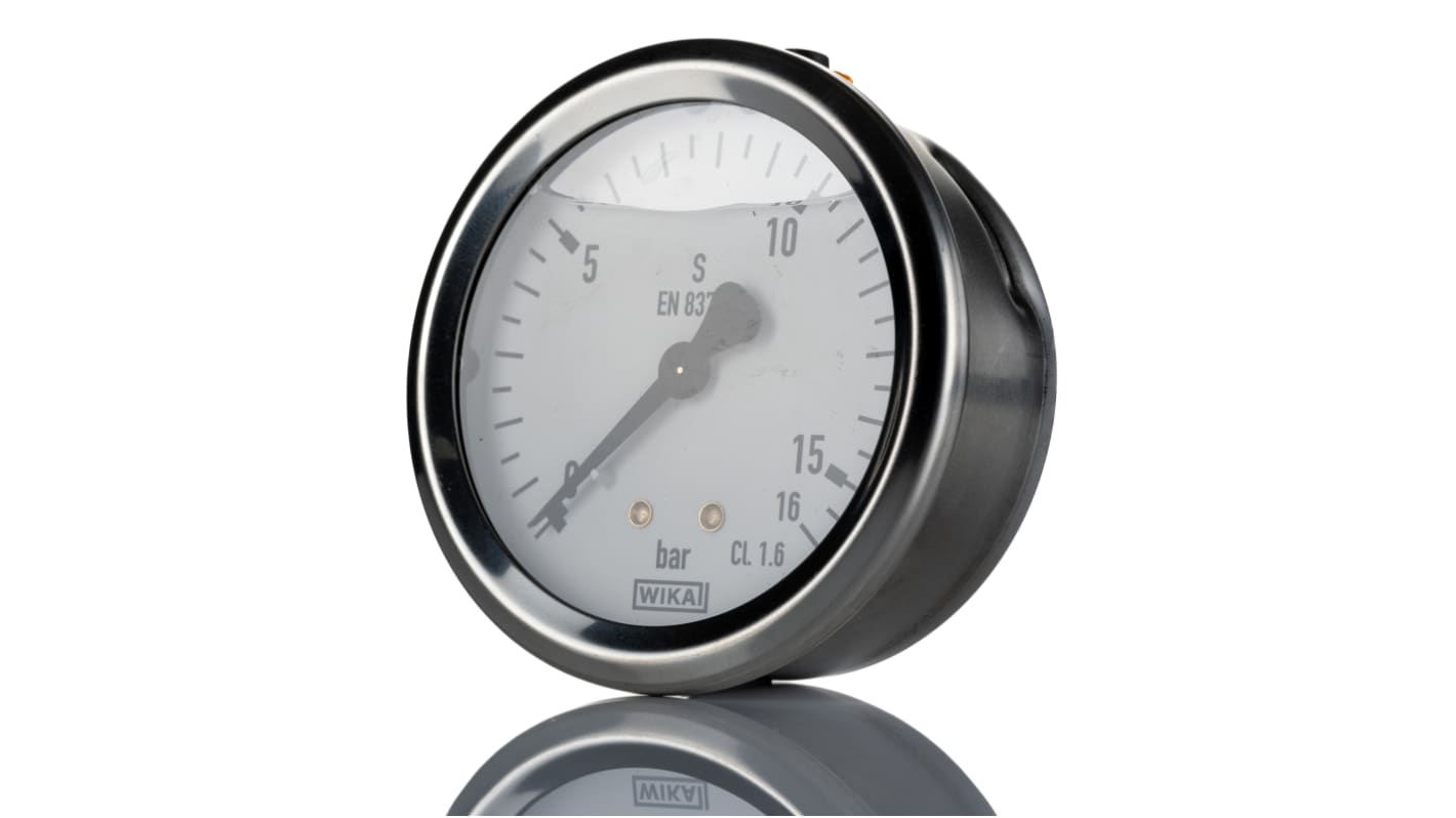 WIKA G 1/4 Analogue Pressure Gauge 60bar Back Entry 63mm Outside Diameter