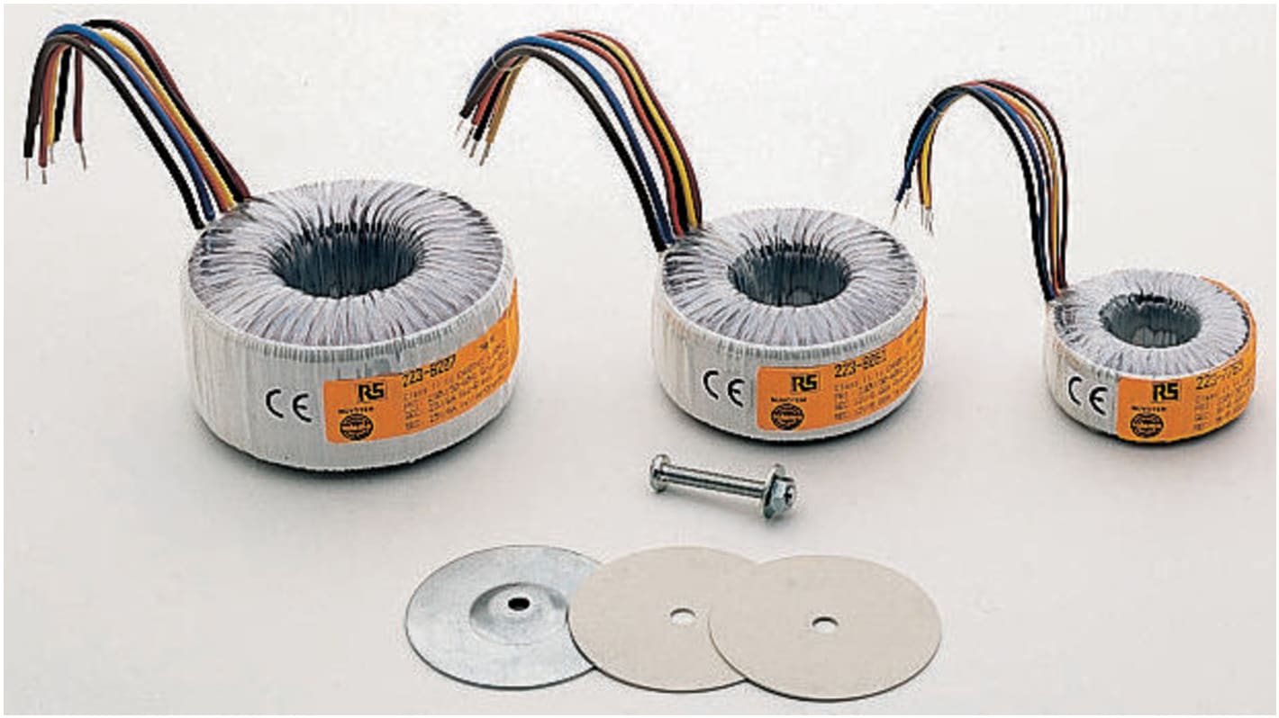 Nuvotem Talema 环形变压器, 160VA, 初级230V 交流, 次级2 x 18V 交流, 4.44A, 2输出, Φ105mm