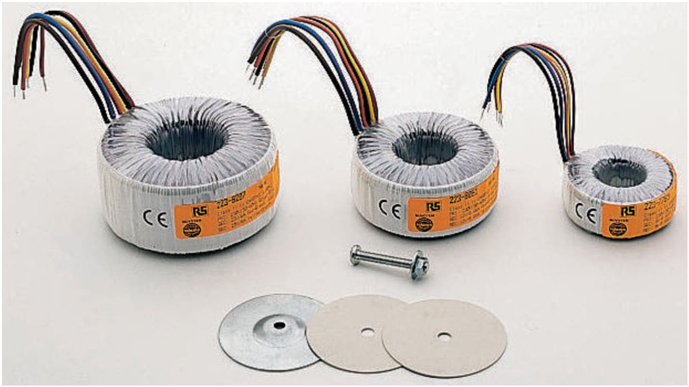 Transformador toroidal Nuvotem Talema, 0160P1-2-018, Tensión 2 x 18V ac, Potencia 160VA, 2 salidas