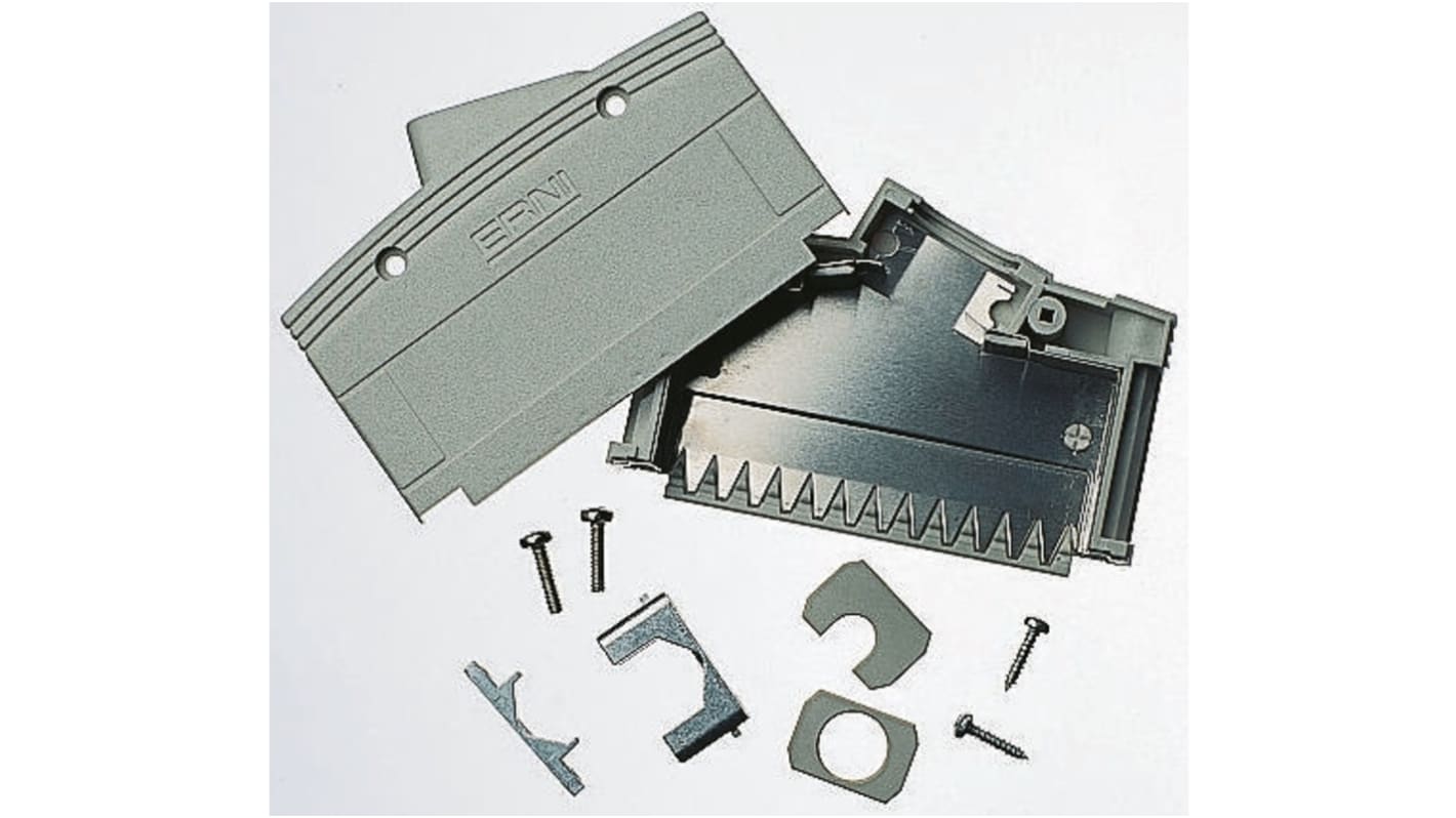 ERNI KSG 200 Series PC Angled D Sub Backshell, 15 Way