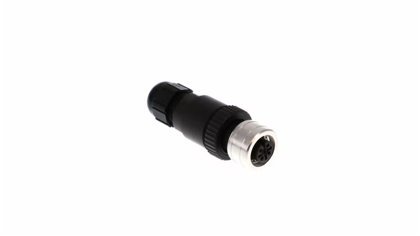 Brad from Molex Circular Connector, 4 Contacts, Cable Mount, M12 Connector, Socket, Female, IP69K, Ultra-Lock Series