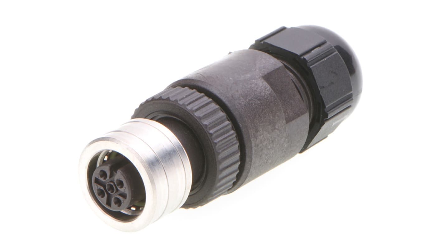 Conector circular Brad from Molex hembra serie Ultra-Lock de 5 vías hembra, montaje aéreo, IP69K