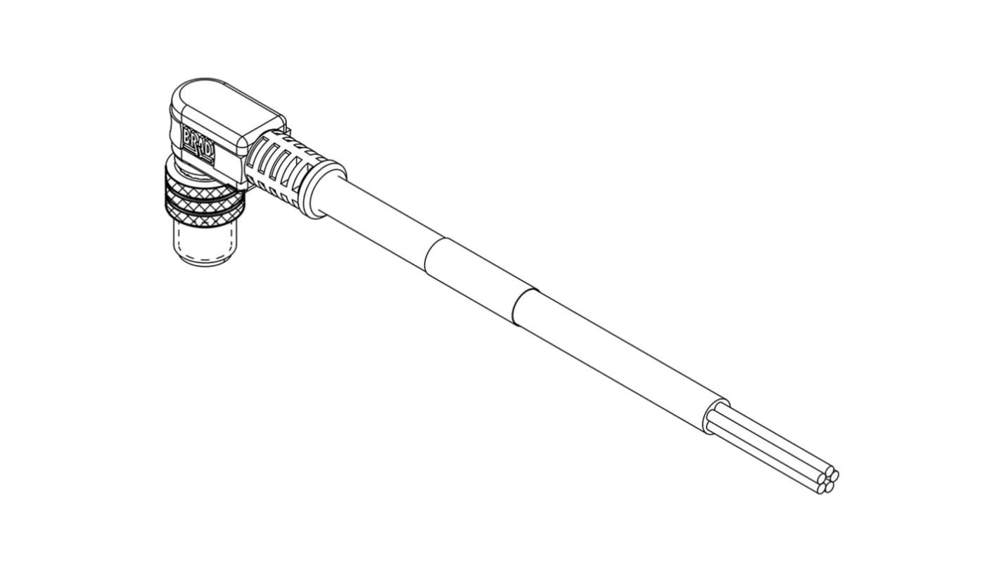 Brad from Molex 3 way M8 to Unterminated Sensor Actuator Cable, 2m