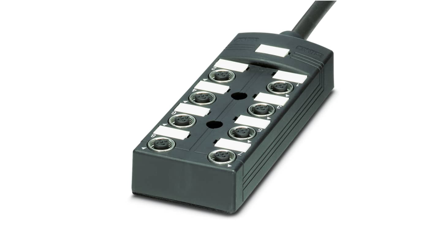 Phoenix Contact 0PUR OD, SACB-8/16- 5 Series Sensor Box, M12, 8 port