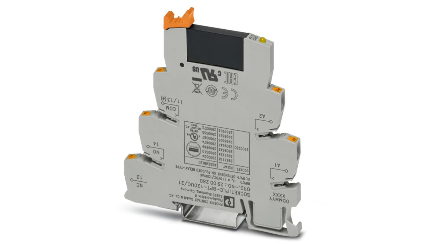 Phoenix Contact PLC-OPT-120UC/ 24DC/2 Series Solid State Relay, 3 A Load, DIN Rail Mount, 33 V dc Load