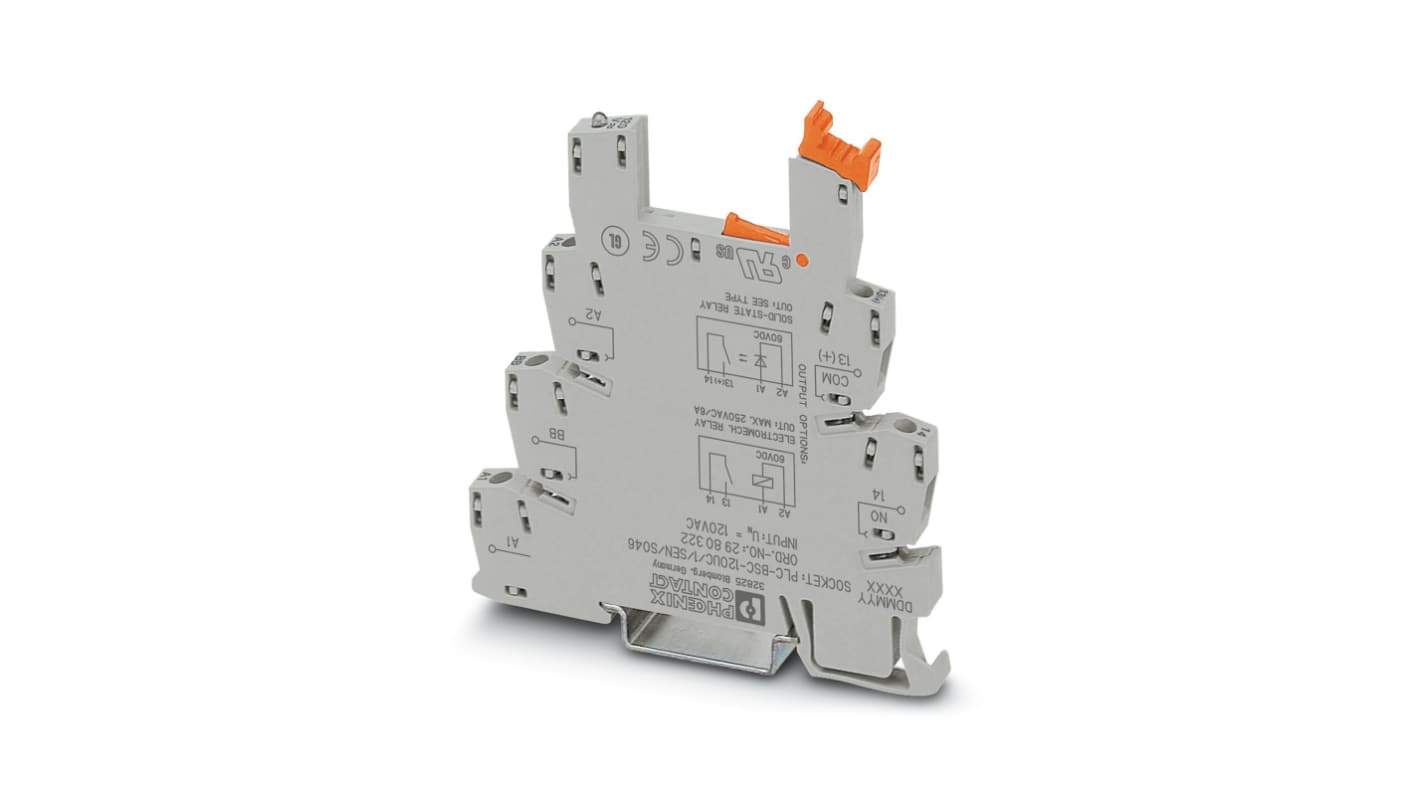 Phoenix Contact PLC-BSC-120UC/ 1/SEN/SO46 1 Pin 120V ac DIN Rail Module