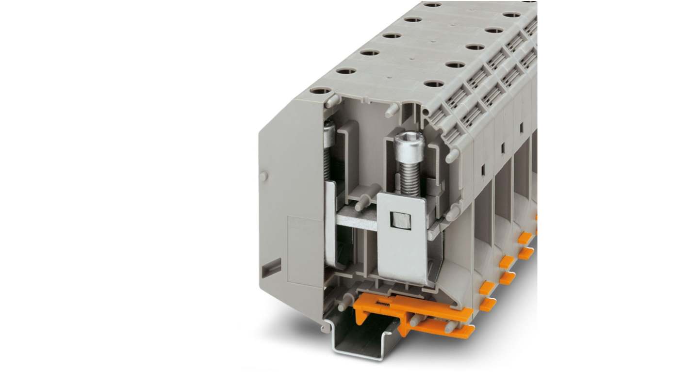Phoenix Contact 3010110 UKH 150 Series Grey, 35 → 150mm², Screw Termination, ATEX, IECEx