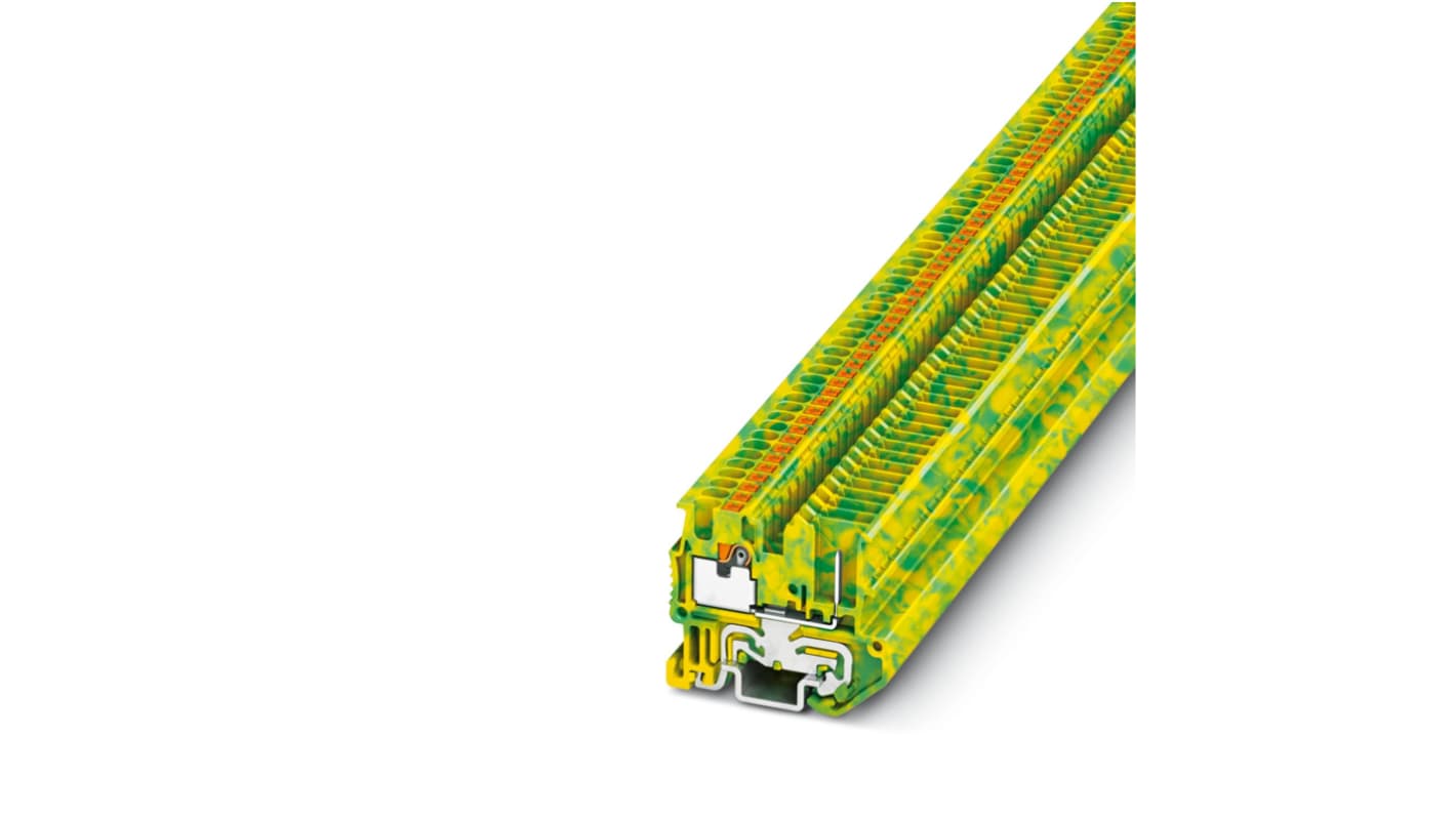 Morsettiera di terra Phoenix Contact, 2 vie, 26 - 14 AWG, Guida DIN