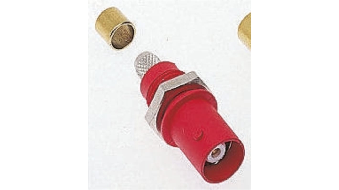 Staubli, Jack Panel Mount BNC Connector, Crimp Termination, Straight Body