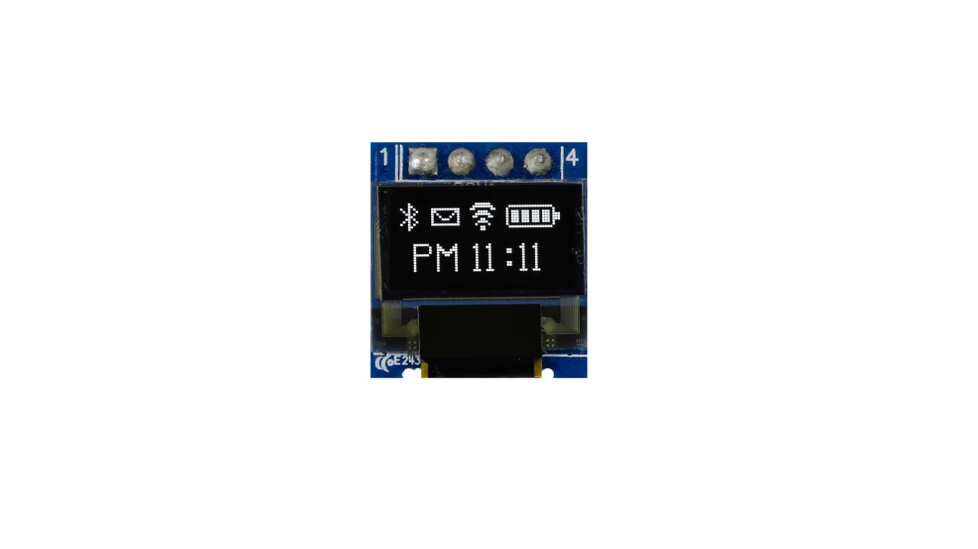 Midas 0.49in White Passive matrix OLED Display 64 x 32pixels COB I2C Interface