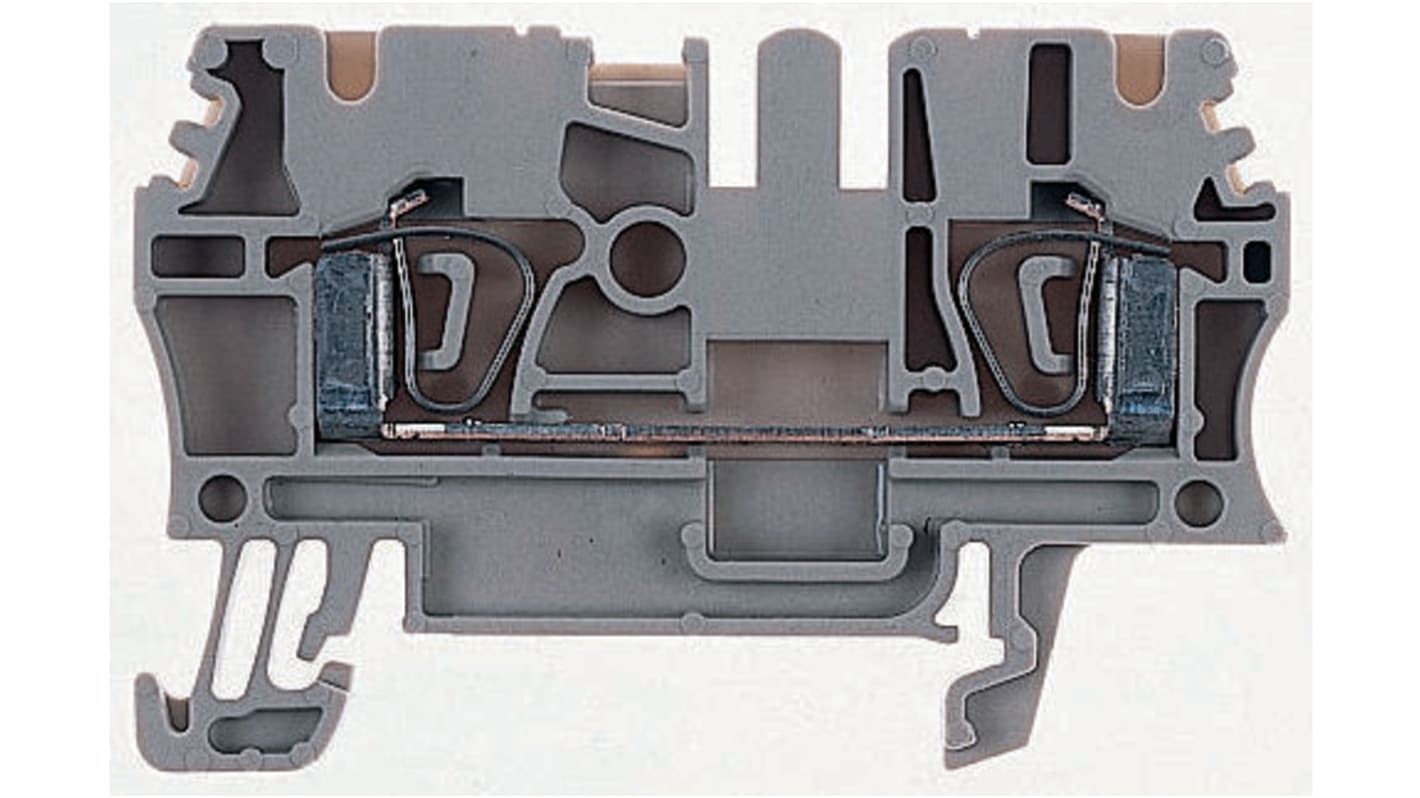 Weidmuller ZDU Series Brown Standard Din Rail Terminal, 35mm², Single-Level, Clamp Termination