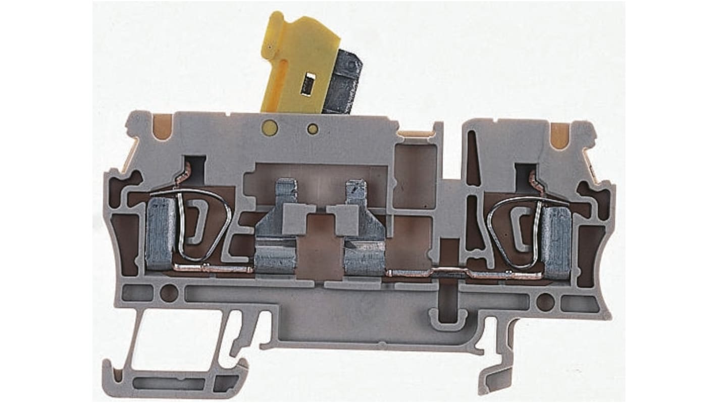 Bloc de jonction de test sectionnable Weidmuller ZTR, Cage à ressort, Marron