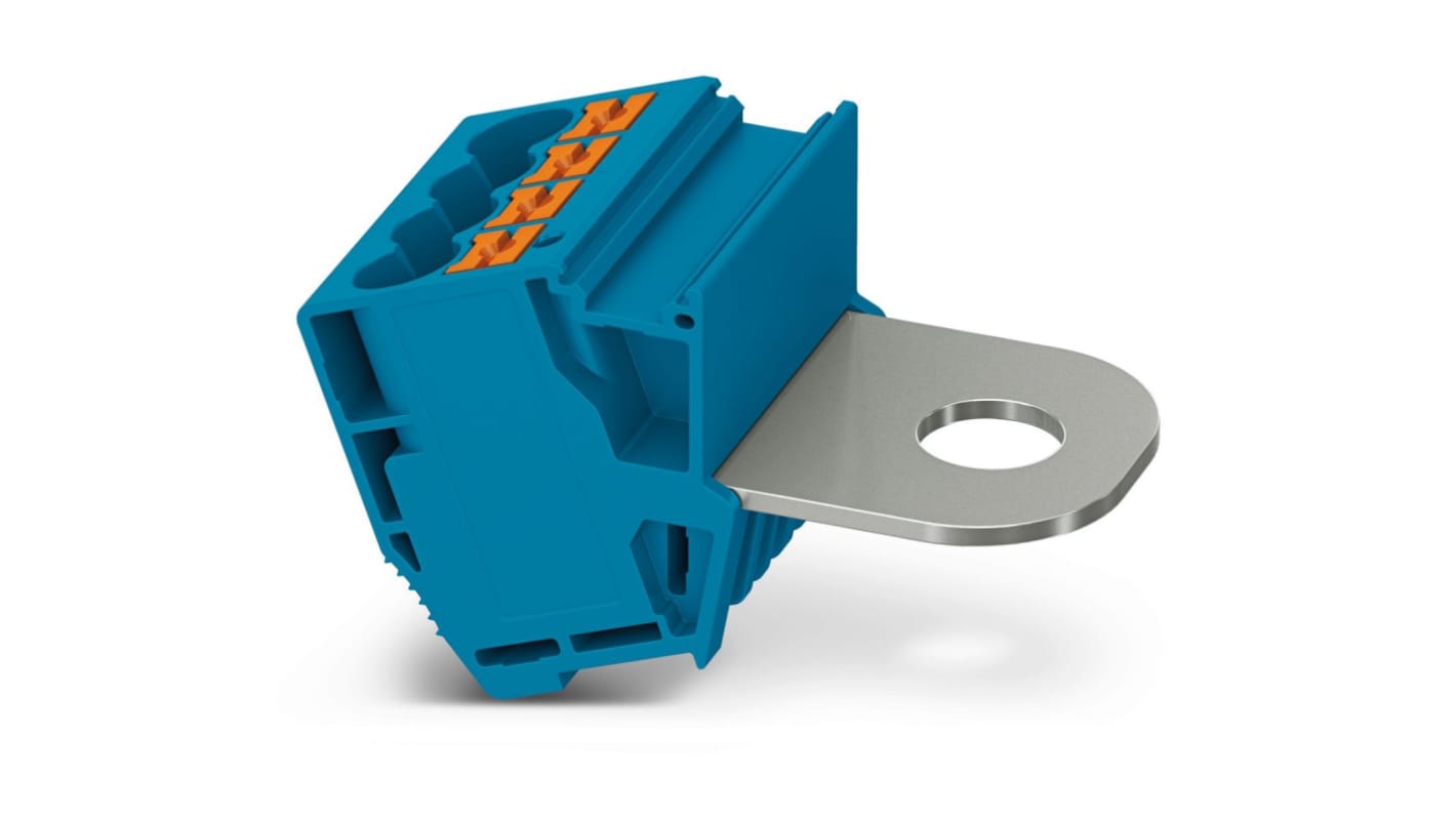 Phoenix Contact 1083237 AGK PT Series Blue, 10mm², Single-Level, Push In Termination