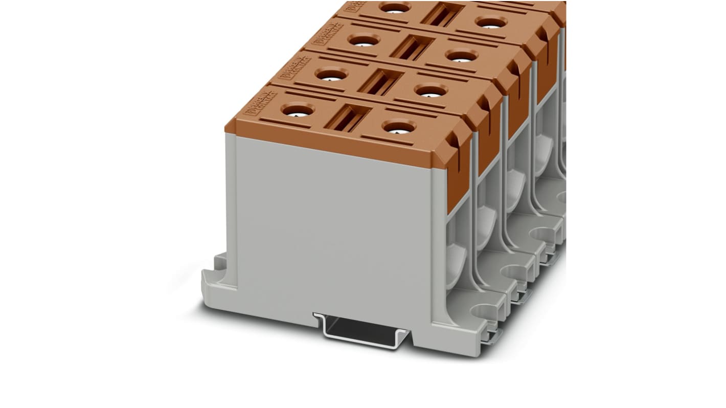 Phoenix Contact 1086503 UBAL Series Brown, 150mm², Single-Level, Screw Termination