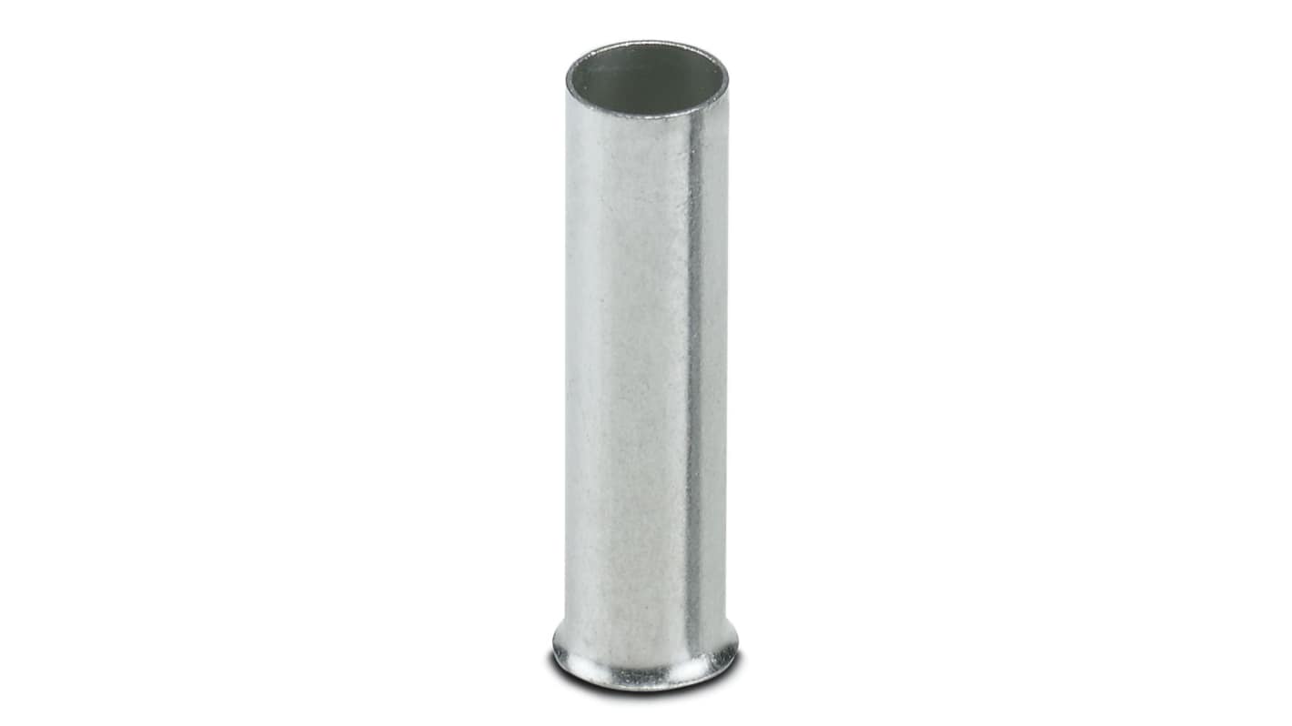 Phoenix Contact Bootlace Ferrule, 25mm Pin Length, 4.5mm Pin Diameter, Silver