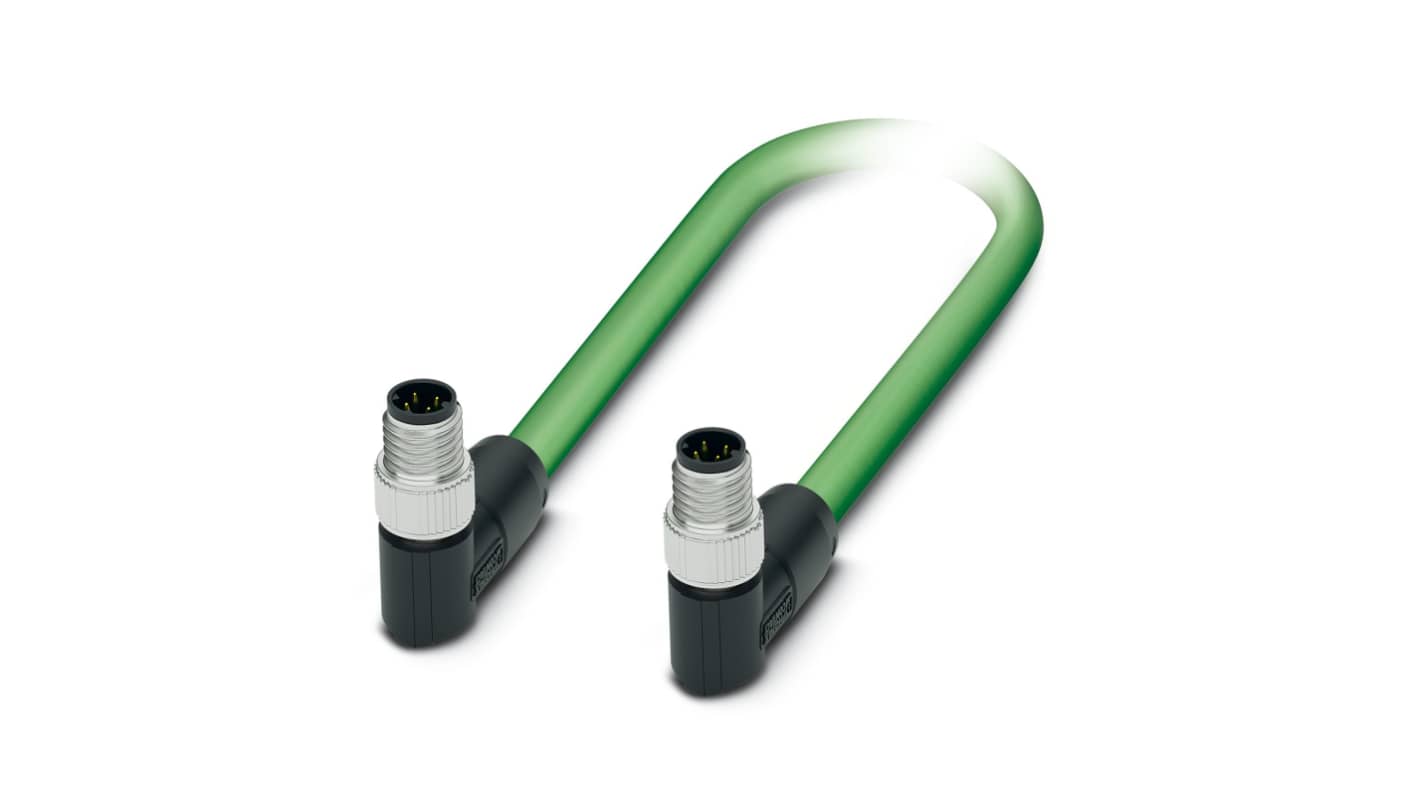 Cable Ethernet Cat5 Phoenix Contact de color Verde, long. 10m, funda de Poliuretano (PUR)