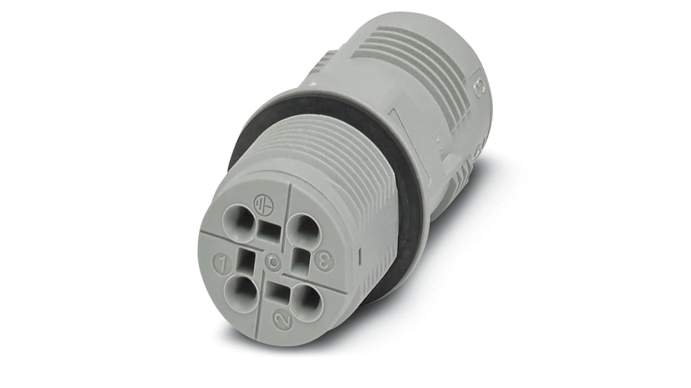 Phoenix Contact Circular Connector, 4 Contacts, Panel Mount, Socket, IP66, IP68, IP69K, QPD Series