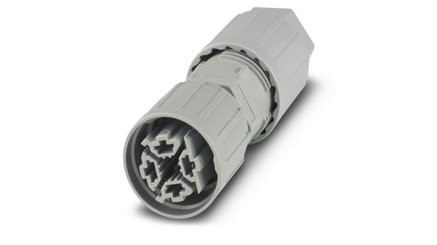 Phoenix Contact Circular Connector, 4 Contacts, Cable Mount, Plug and Socket, IP66, IP68, IP69K, QPD Series