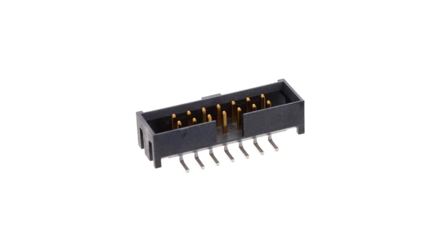 Samtec STMM Series Horizontal Surface Mount PCB Header, 14 Contact(s), 2.0mm Pitch, 2 Row(s), Shrouded