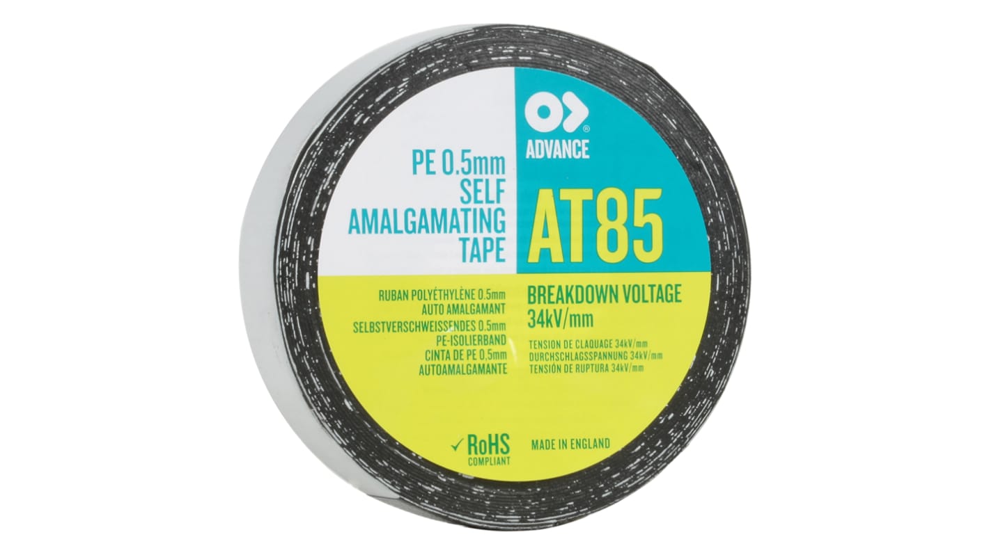 Advance Tapes AT85 Black Self Amalgamating Tape 25mm x 10m