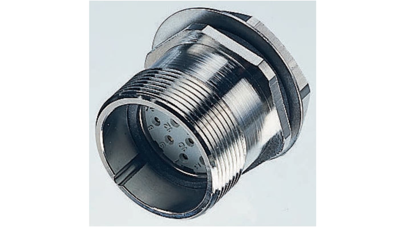 Lapp, R 9 Pole Din Socket, 7.5A, 1.5 kV IP65, Screw Lock, Female, Through Hole