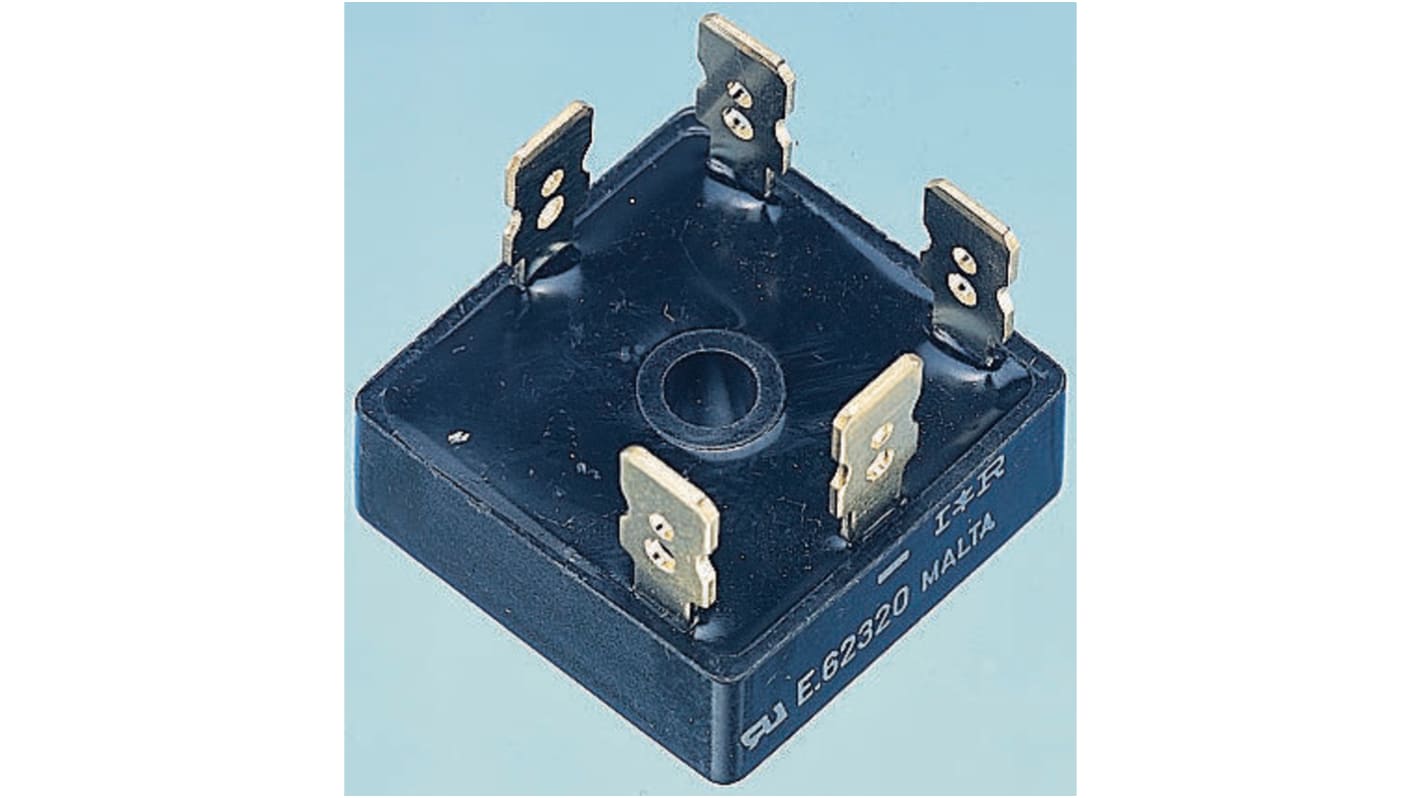 Vishay 三相整流桥, 硅结型, 25A, 1000V, 5针, D 63, 通孔安装, -55 °C→+150 °C
