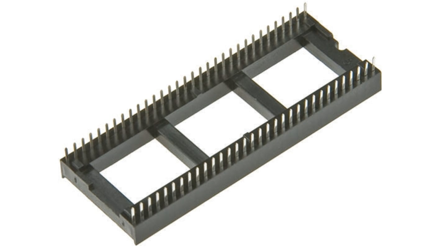 Winslow 1.77mm Pitch Vertical 64 Way, Through Hole Stamped Pin Open Frame IC Dip Socket, 10A