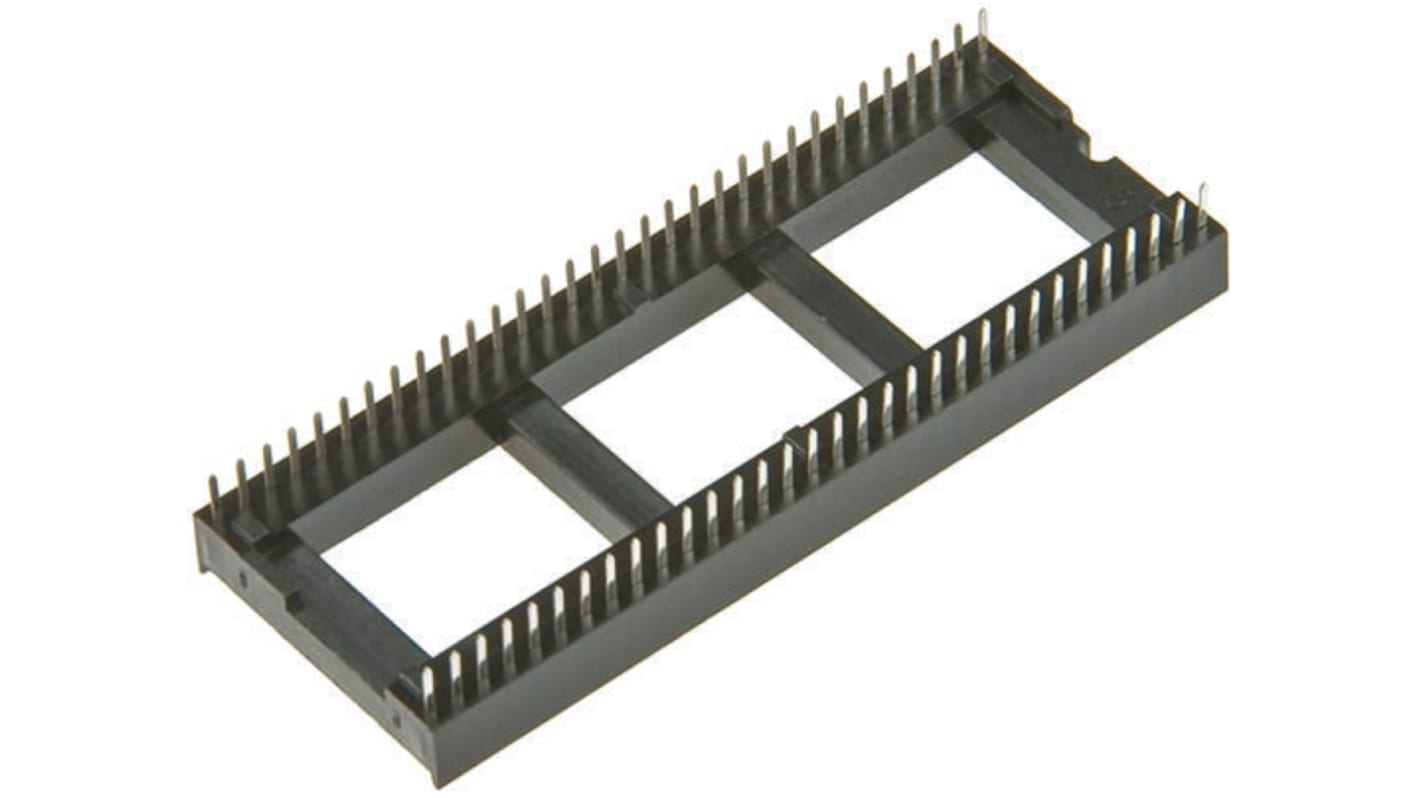 Winslow 1.77mm Pitch Vertical 28 Way, Through Hole Stamped Pin Open Frame IC Dip Socket, 10A