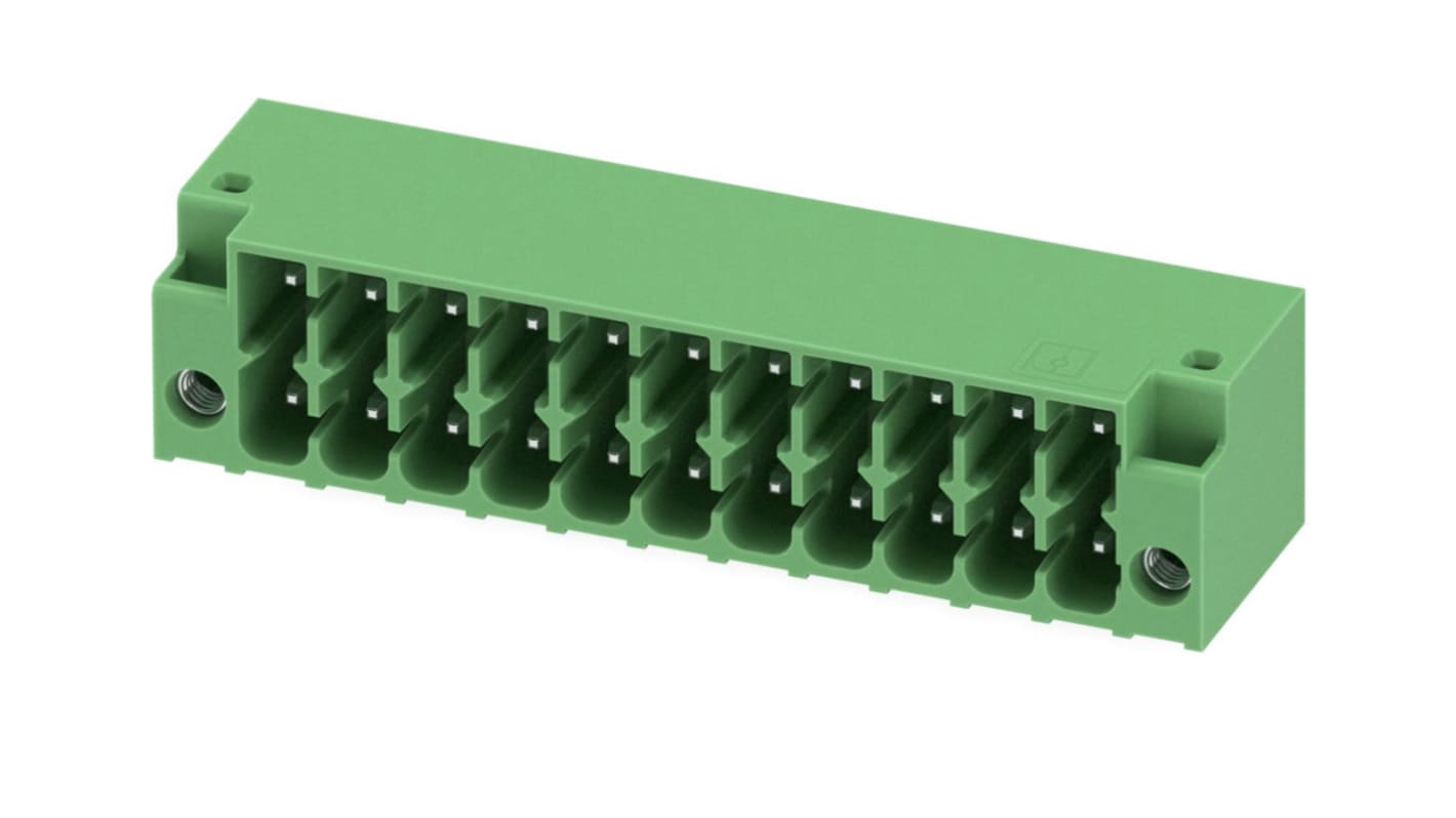 Phoenix Contact, 3.5mm Pitch, DMC 1.5, 11 Way, Right Angle, Pluggable Terminal Block, Header, Through Hole, Solder
