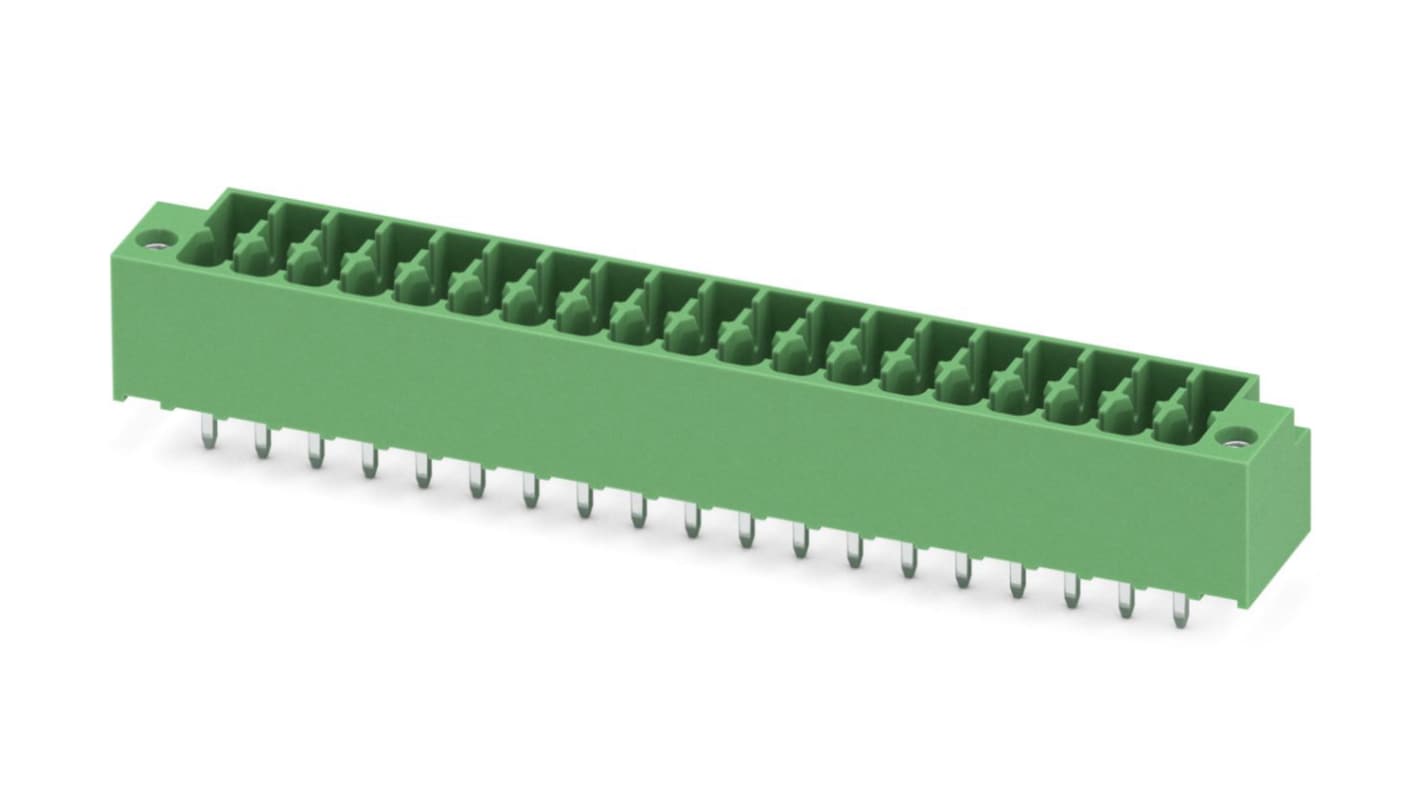 Phoenix Contact, 3.5mm Pitch, DMCV 1.5, 19 Way, Pluggable Terminal Block, Header, Plug-In, 1054080