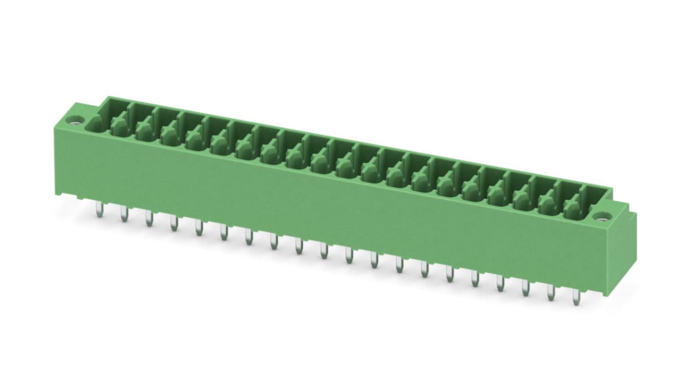 Phoenix Contact, 3.5mm Pitch, DMCV 1.5, 20 Way, Pluggable Terminal Block, Header, Plug-In, 1054081