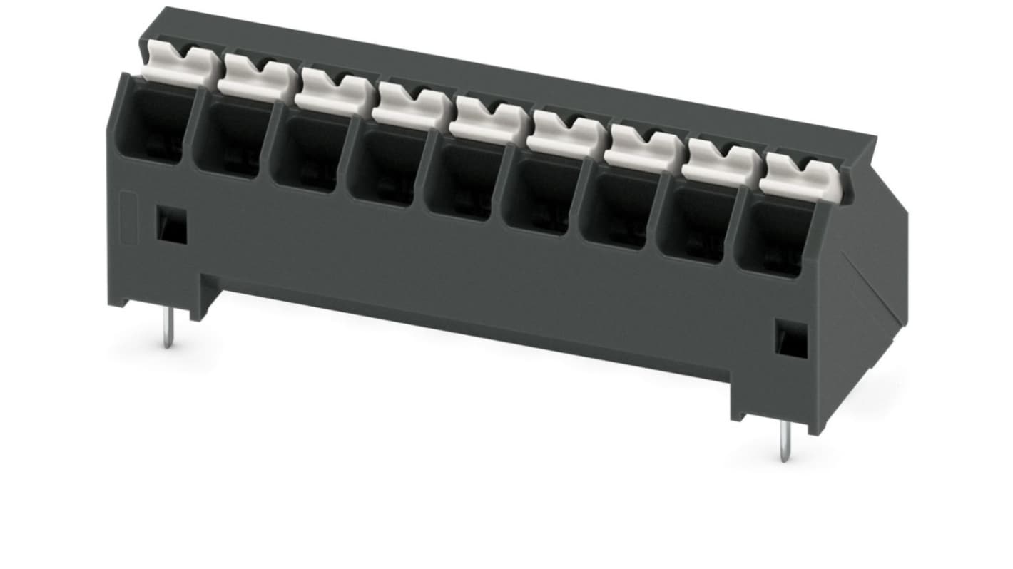 Phoenix Contact SPTA-THR Series PCB Terminal Block, 9-Contact, 3.81mm Pitch, Through Hole Mount, 1-Row